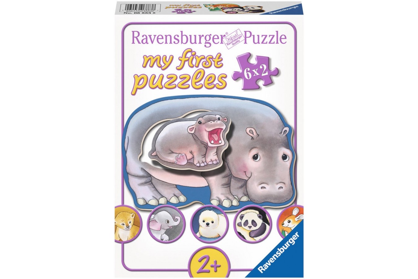 Primul Meu Puzzle Ravensburger - Animalute, 6X2 Piese