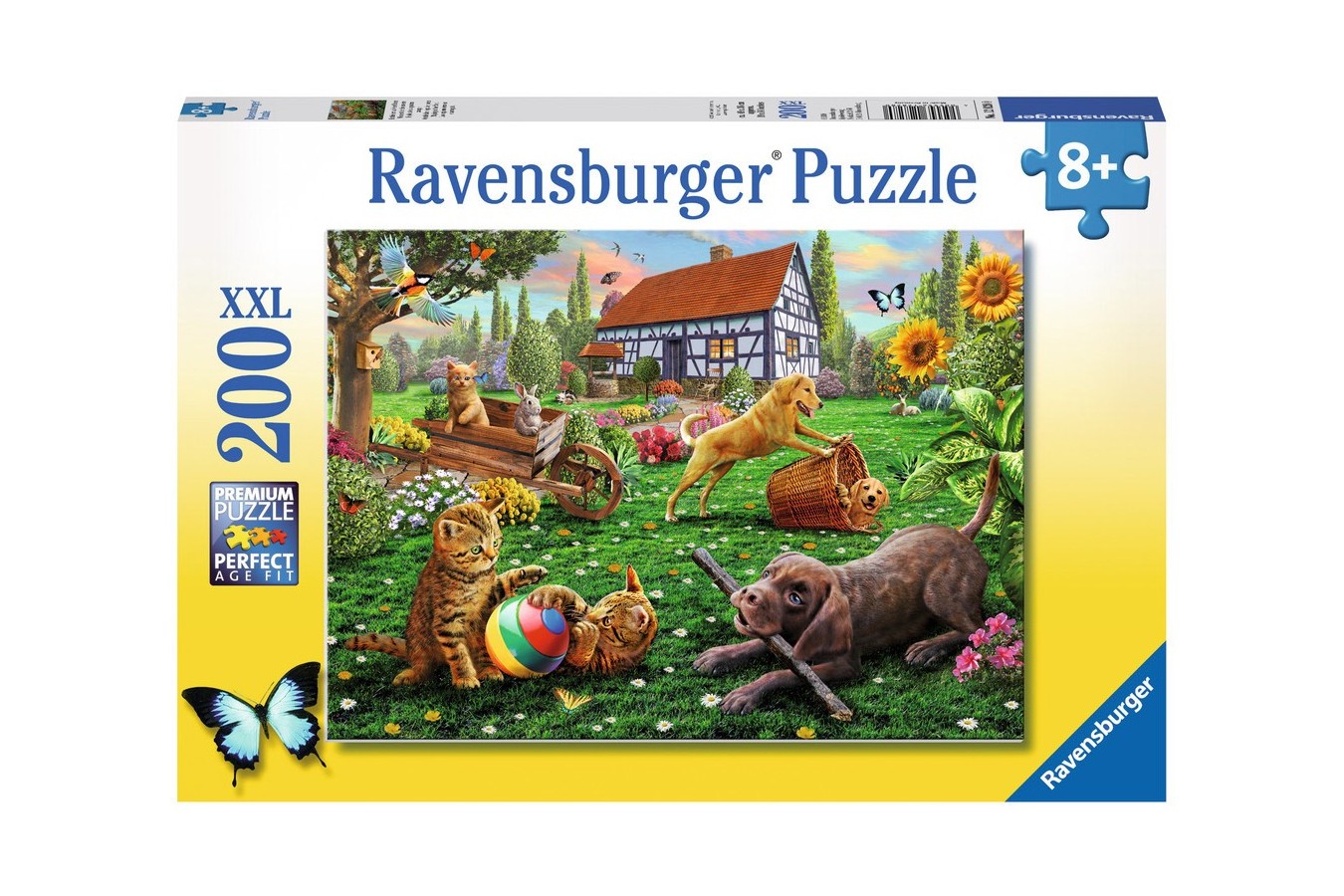 Puzzle Ravensburger - Animalute Jucause, 200 Piese
