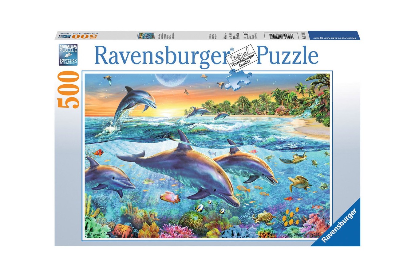 Puzzle Ravensburger - Delfini, 500 Piese