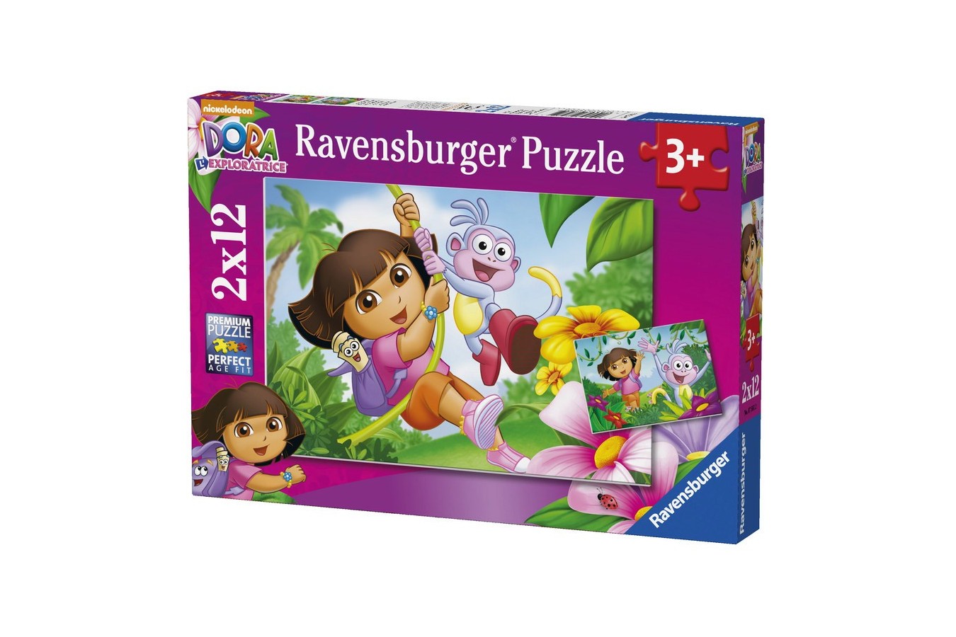 Puzzle Ravensburger - Dora, 2X12 Piese
