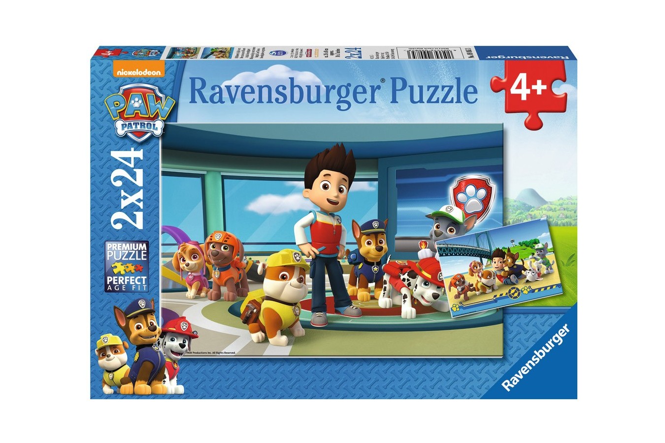 Puzzle Ravensburger - Patrula Catelusilor, 2X24 Piese