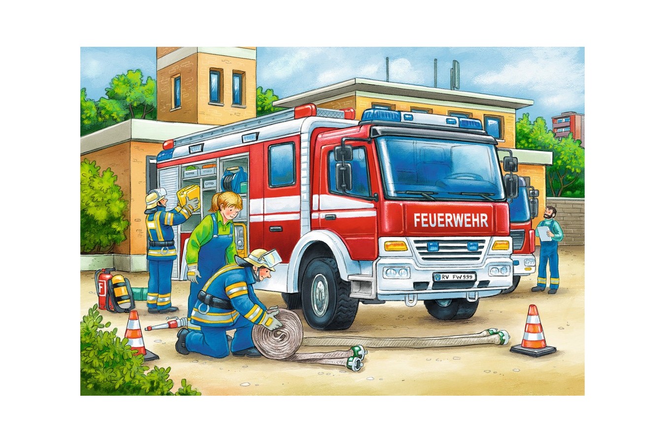 Puzzle Ravensburger - Politie Si Pompieri, 2X12 Piese