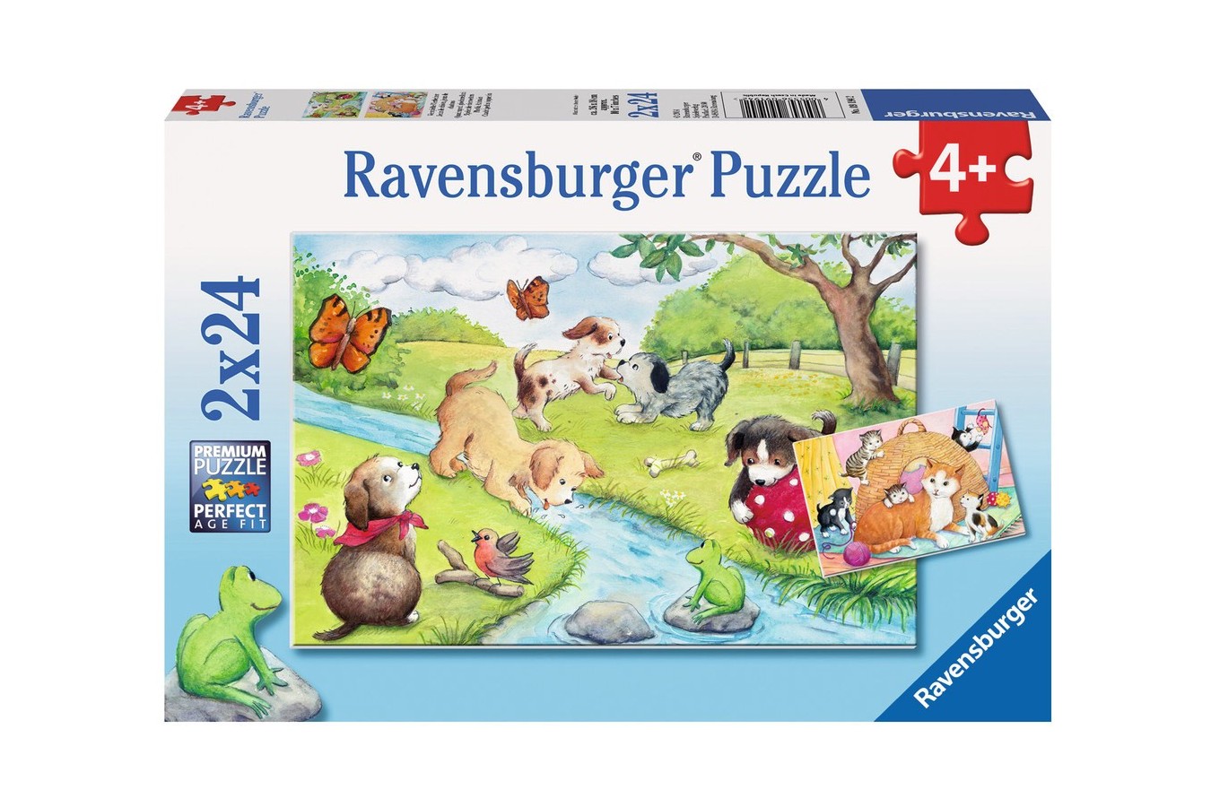 Puzzle Ravensburger - Animale Jucause, 2x24 piese (09194)
