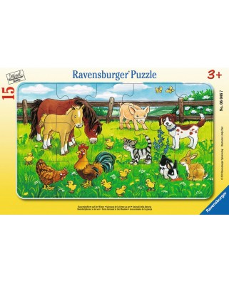Puzzle Ravensburger - Animale Pe Pajiste, 15 piese (06046)