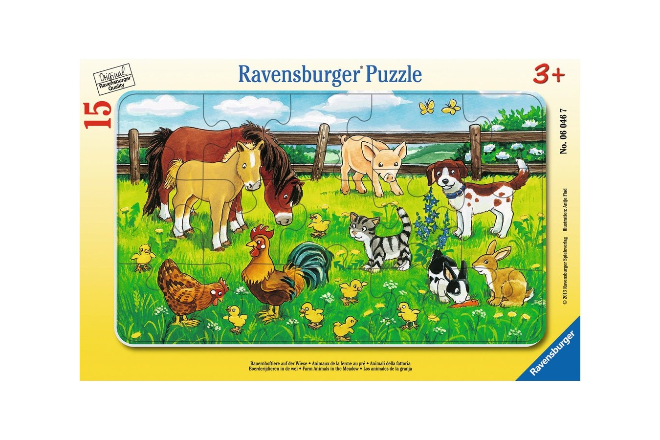 Puzzle Ravensburger - Animale Pe Pajiste, 15 piese (06046)