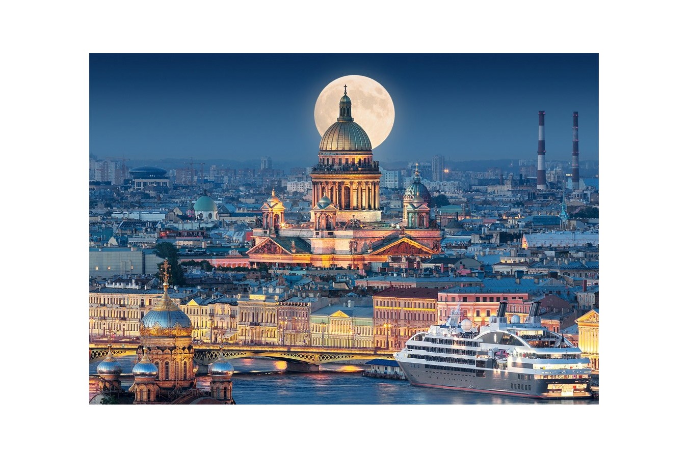 Puzzle Castorland - Fullmoon over St Isaac's Cathedral, 1000 piese