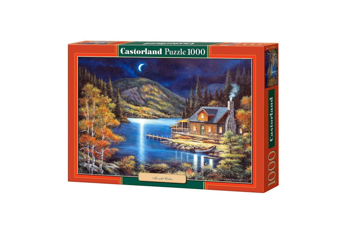 Puzzle Castorland - Moonlit Cabin, 1000 piese