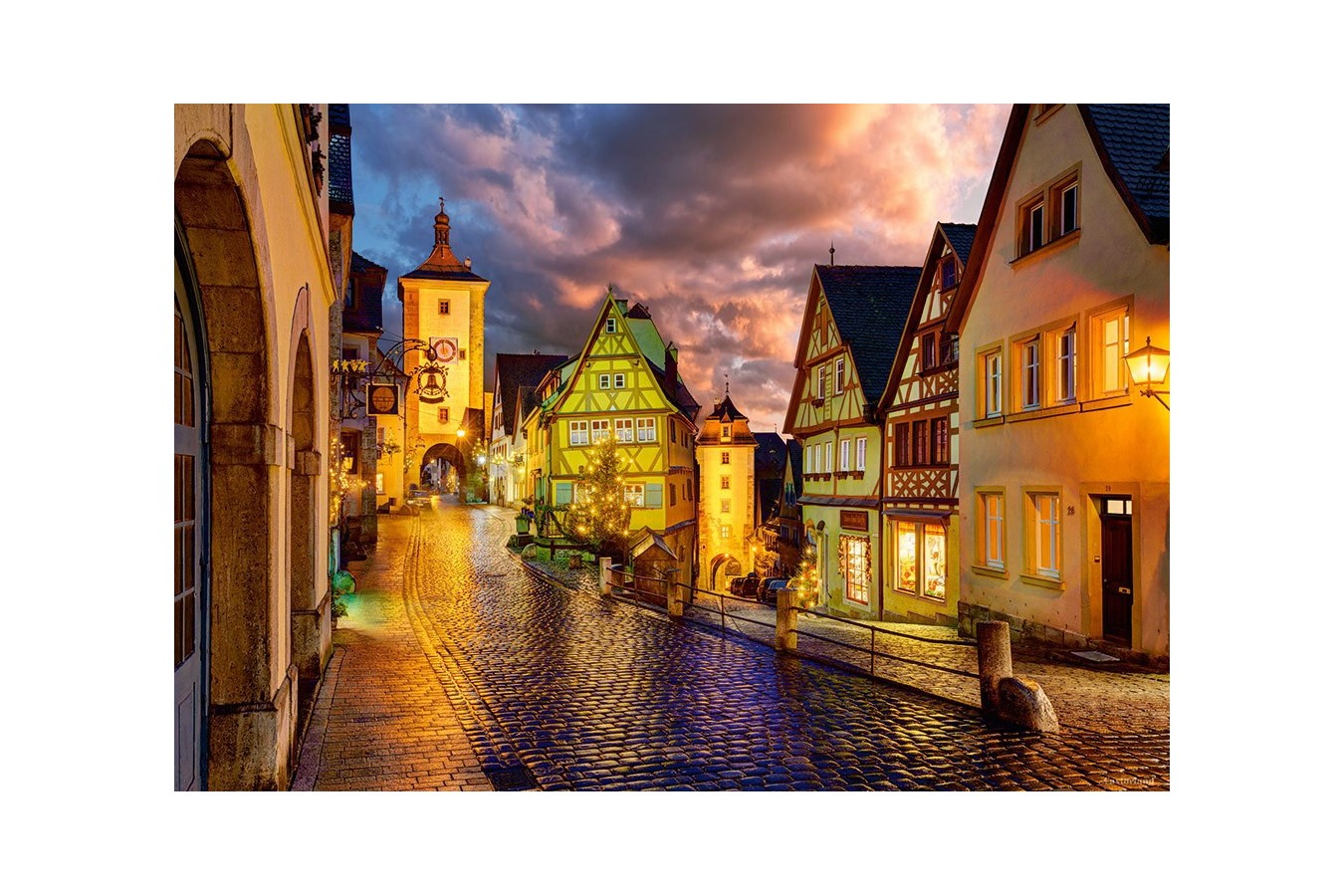Puzzle Castorland - Rothenburg at Night, 1000 piese