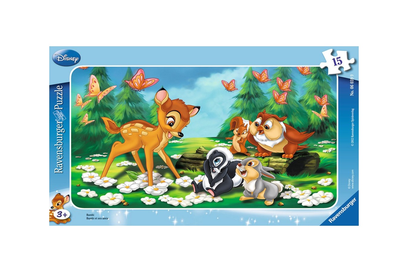 Puzzle Ravensburger - Bambi, 15 piese (06039)