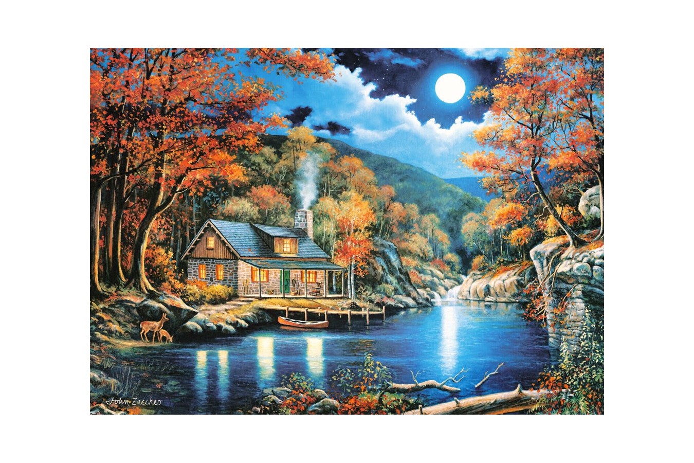 Puzzle Castorland - Copy of Cabin by the Lake, 2000 piese