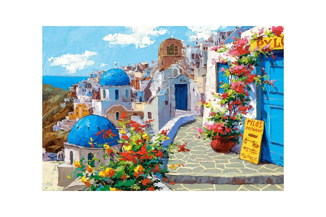 Puzzle Castorland - Spring in Santorini, 2000 piese