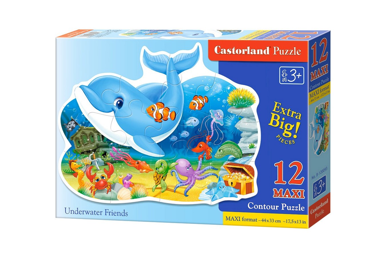 Puzzle Castorland Maxi - Underwater Friends, 12 Piese