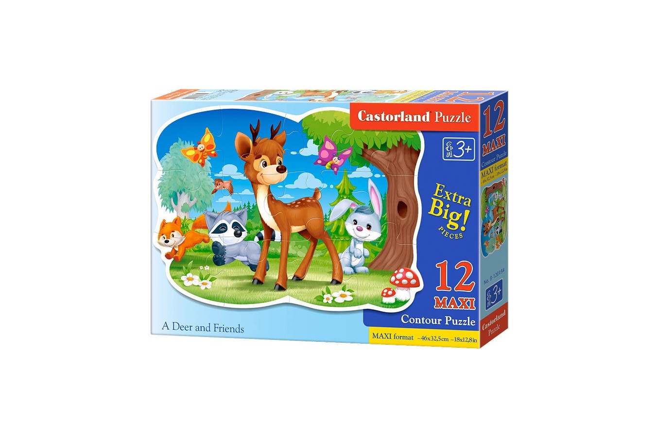 Puzzle Castorland Maxi - Deer And Friends, 12 Piese