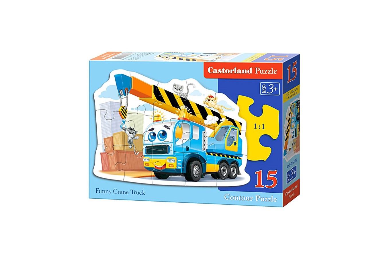 Puzzle Castorland Midi - Funny Crane Truck, 15 Piese