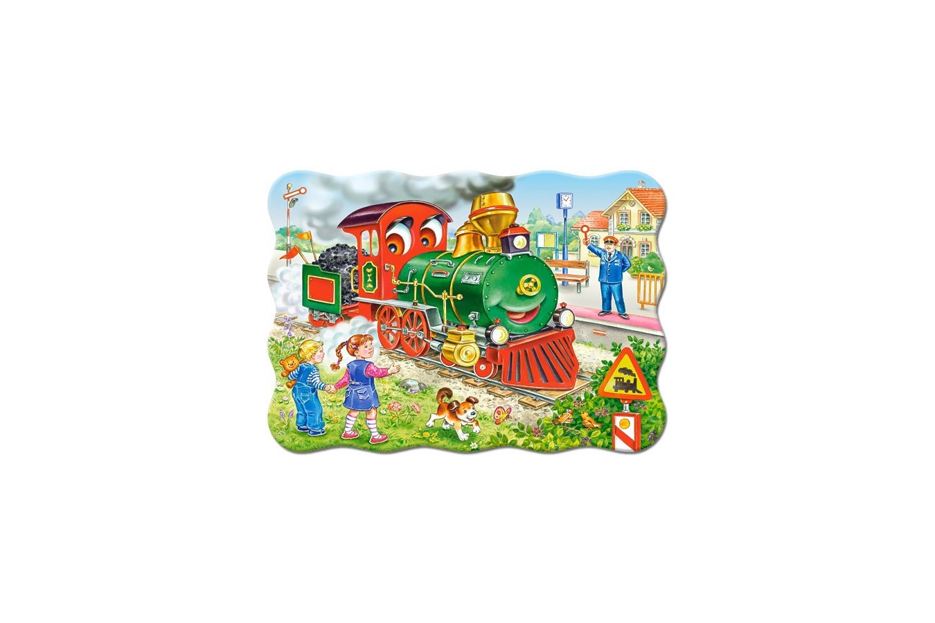 Puzzle Castorland - Green Locomotive, 30 Piese