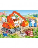 Puzzle Castorland - Orange Excavator, 35 Piese