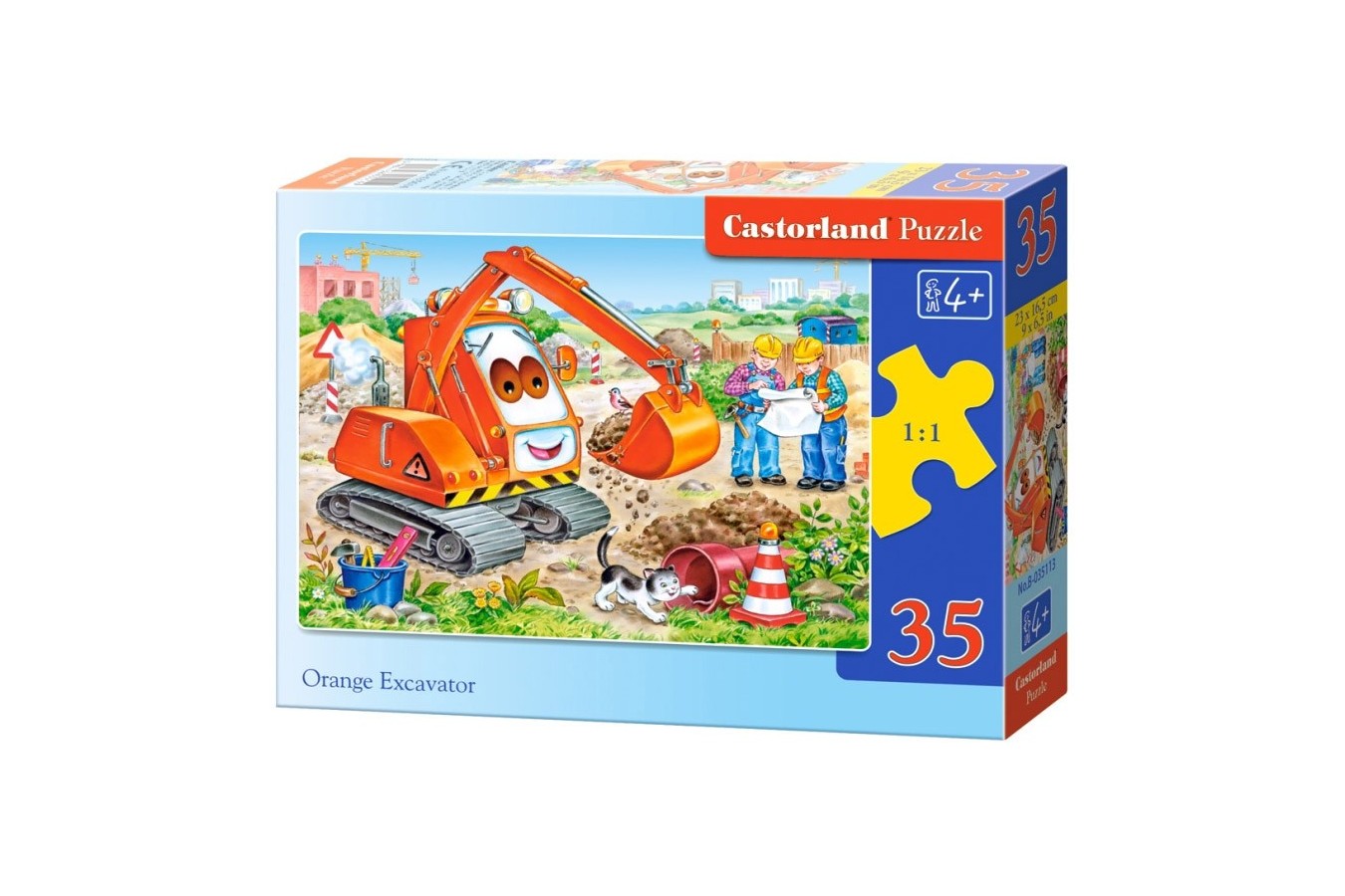 Puzzle Castorland - Orange Excavator, 35 Piese