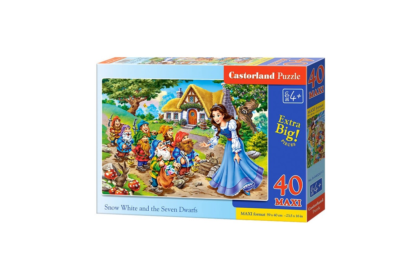 Puzzle Castorland - Snow White And The Seven Dwarfs, 40 Piese