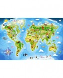 Puzzle Castorland Maxi - World Map, 40 Piese