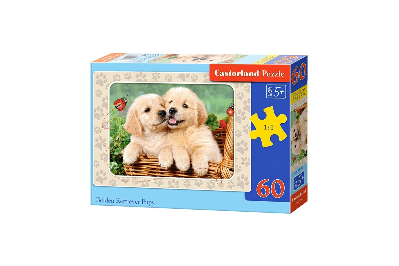 Puzzle Castorland - Golden Retrievers Pups, 60 Piese