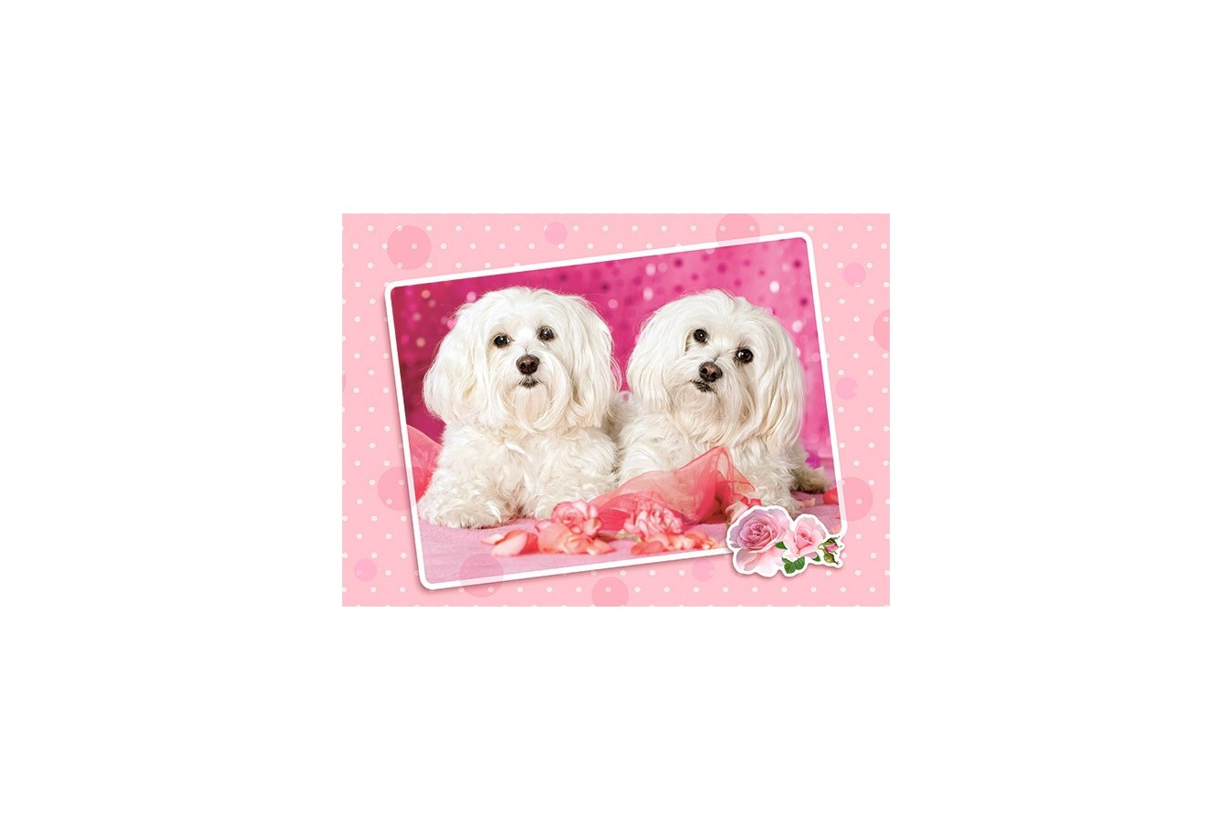 Puzzle Castorland - Two Doggies In Pink, 120 Piese