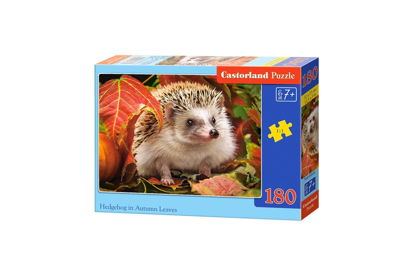Puzzle Castorland - Hedgehog In Autumn Leaves, 180 Piese
