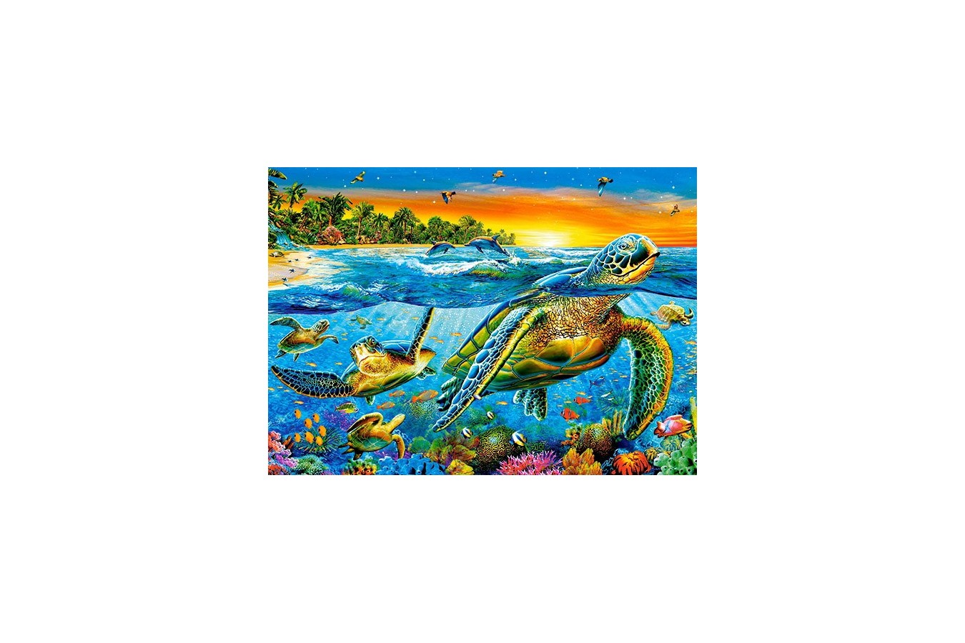 Puzzle Castorland - Underwater Turtles, 180 Piese