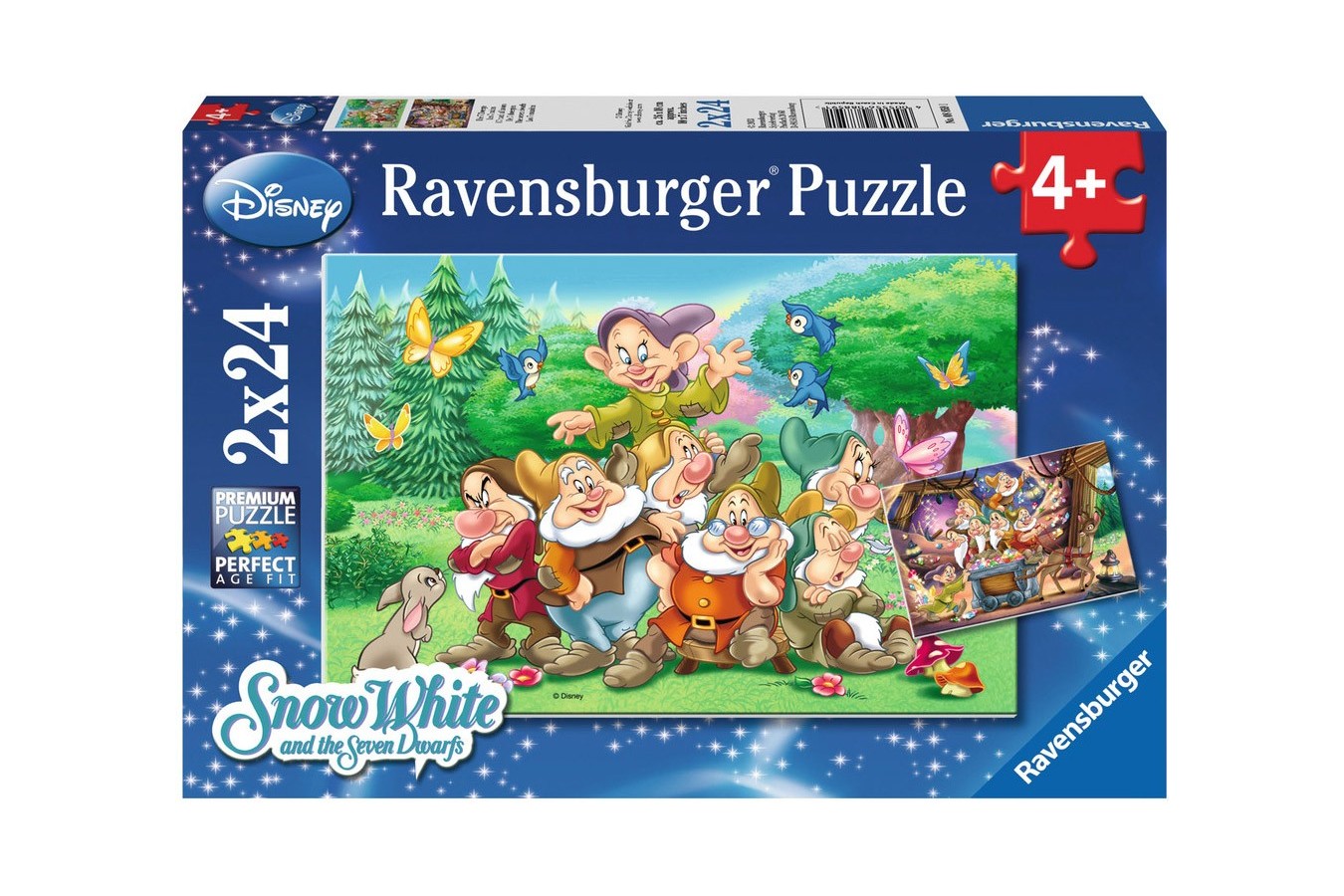 Puzzle Ravensburger - Cei Sapte Pitici, 2x24 piese (08859)