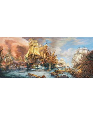 Puzzle Castorland Panoramic - Battle At The Sea, 600 Piese