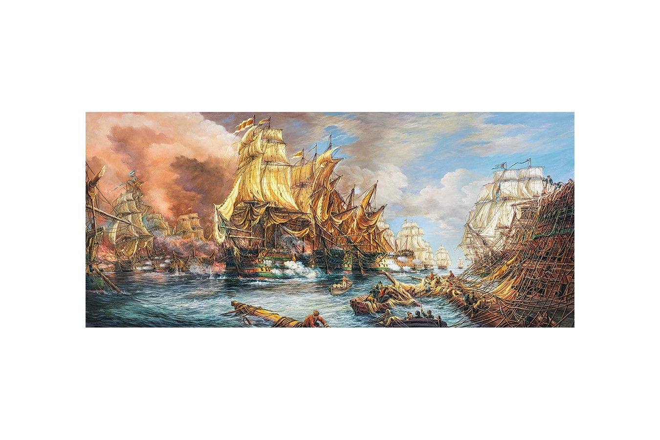 Puzzle Castorland Panoramic - Battle At The Sea, 600 Piese