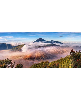 Puzzle Castorland Panoramic - Bromo Volcano Indonesia, 600 Piese