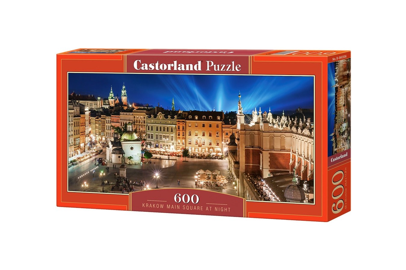Puzzle Castorland Panoramic - Main Square At Night, 600 Piese