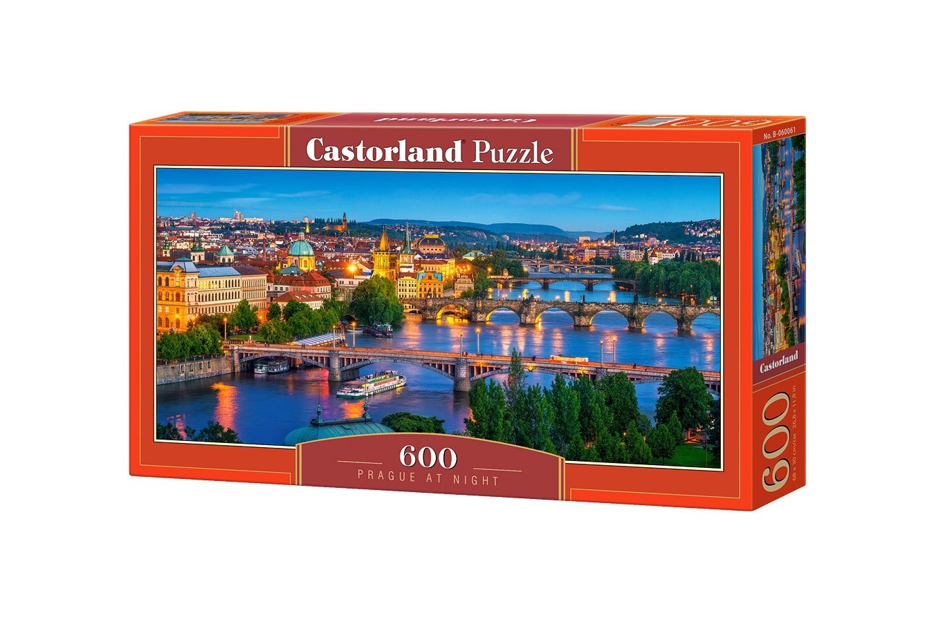 Puzzle Castorland Panoramic - Prague At Night, 600 Piese
