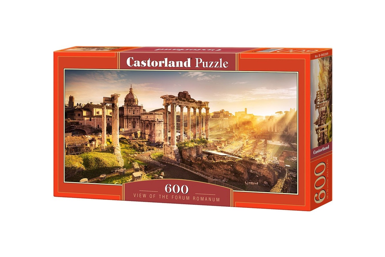 Puzzle Castorland Panoramic - View At The Forum Romanum, 600 Piese