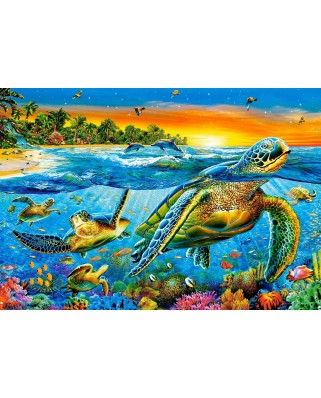 Puzzle Castorland - Underwater Turtles, 1000 Piese