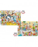 Puzzle Castorland 2 in 1 - Animal Doctor, 70/120 Piese