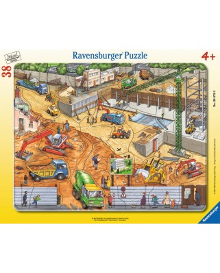 Puzzle Ravensburger - Constructii Pe Santier, 38 piese (06678)