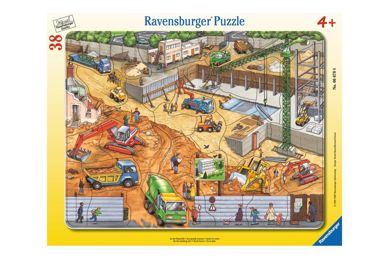 Puzzle Ravensburger - Constructii Pe Santier, 38 piese (06678)