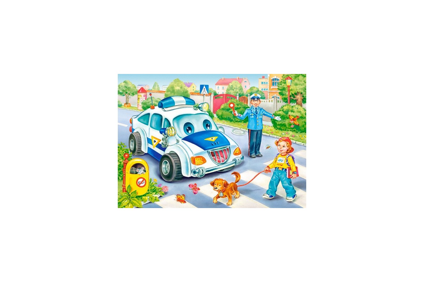 Puzzle Castorland - 4 in 1 Funny Vehicles, 8/12/15/20 piese
