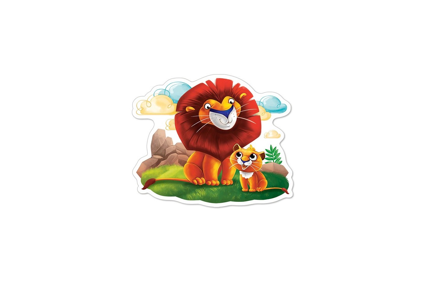 Puzzle Castorland - Lion cub and his dad, 12 piese MAXI