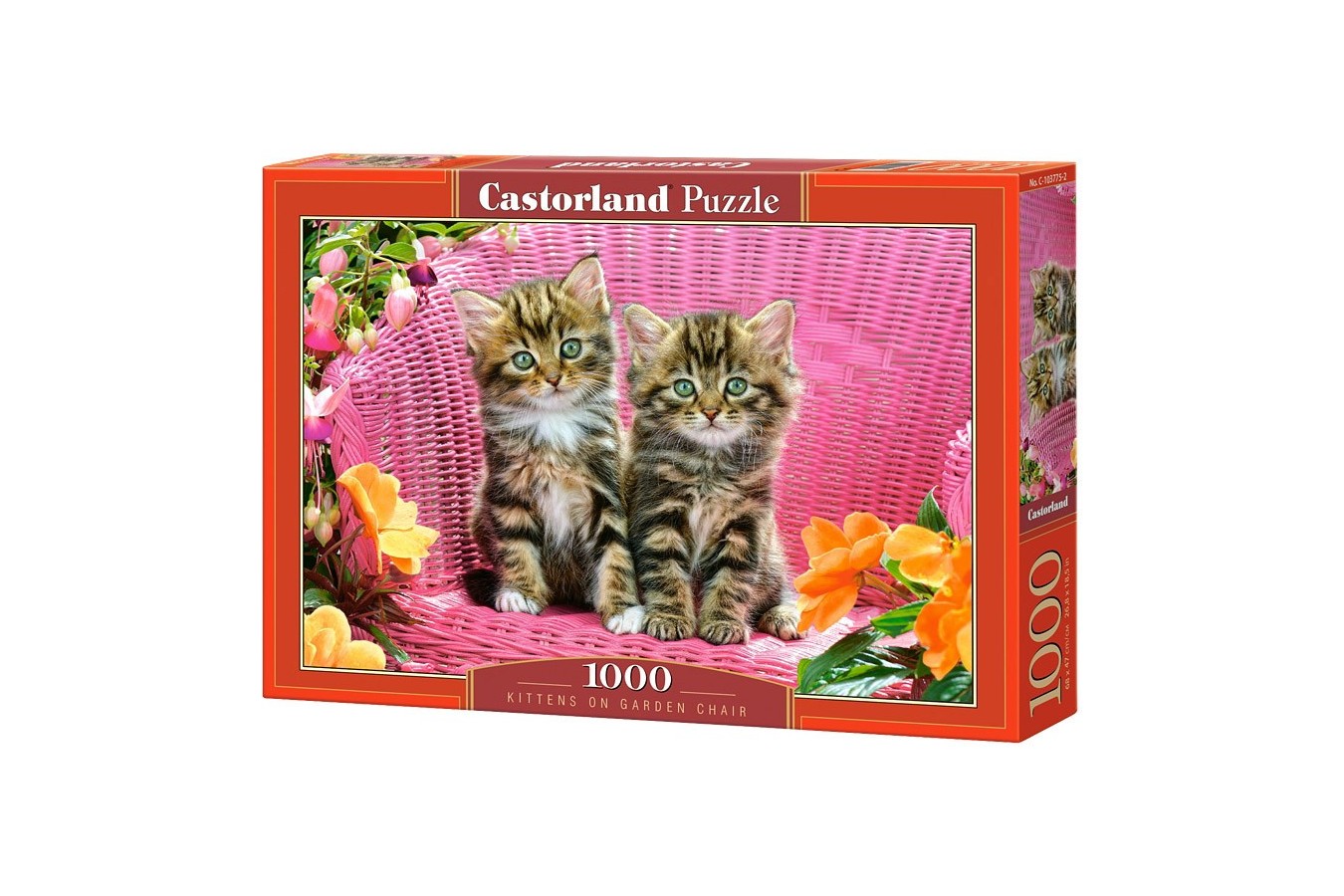 Puzzle Castorland - Kittens on garden chair, 1000 piese
