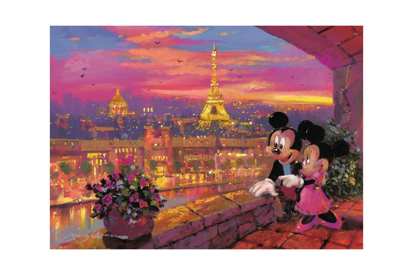 Puzzle Ravensburger - Disney Apusul La Paris, 1000 piese (19327)