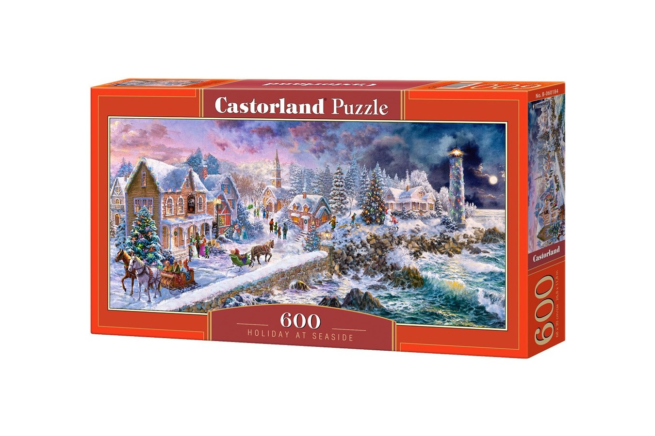 Puzzle Castorland Panoramic - Holiday at Seaside, 600 piese