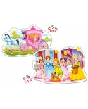 Puzzle Castorland 2 in 1 Contur - The Princess Ball, 9/15 piese