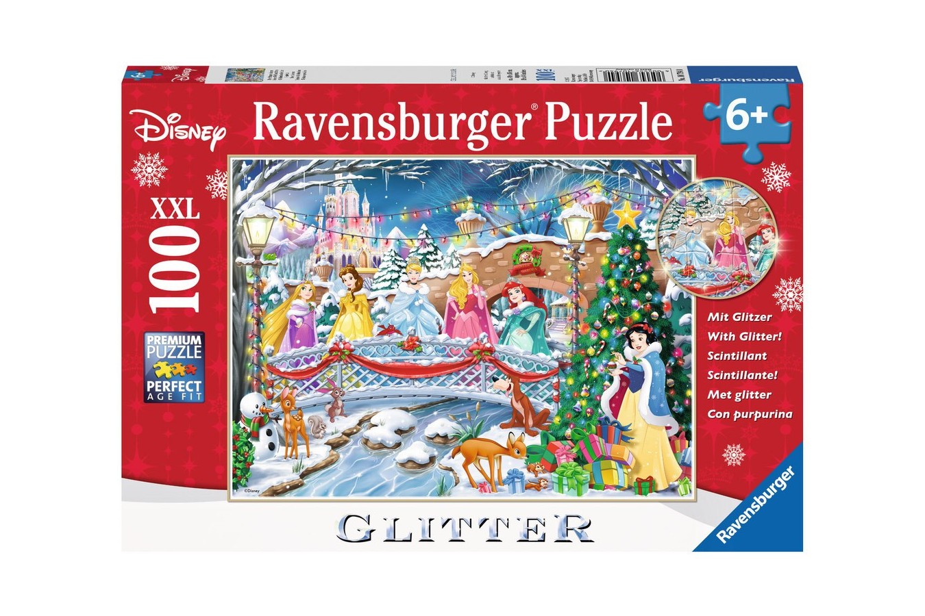 Puzzle Ravensburger - Craciunul Printeselor Disney, 100 piese (10794)