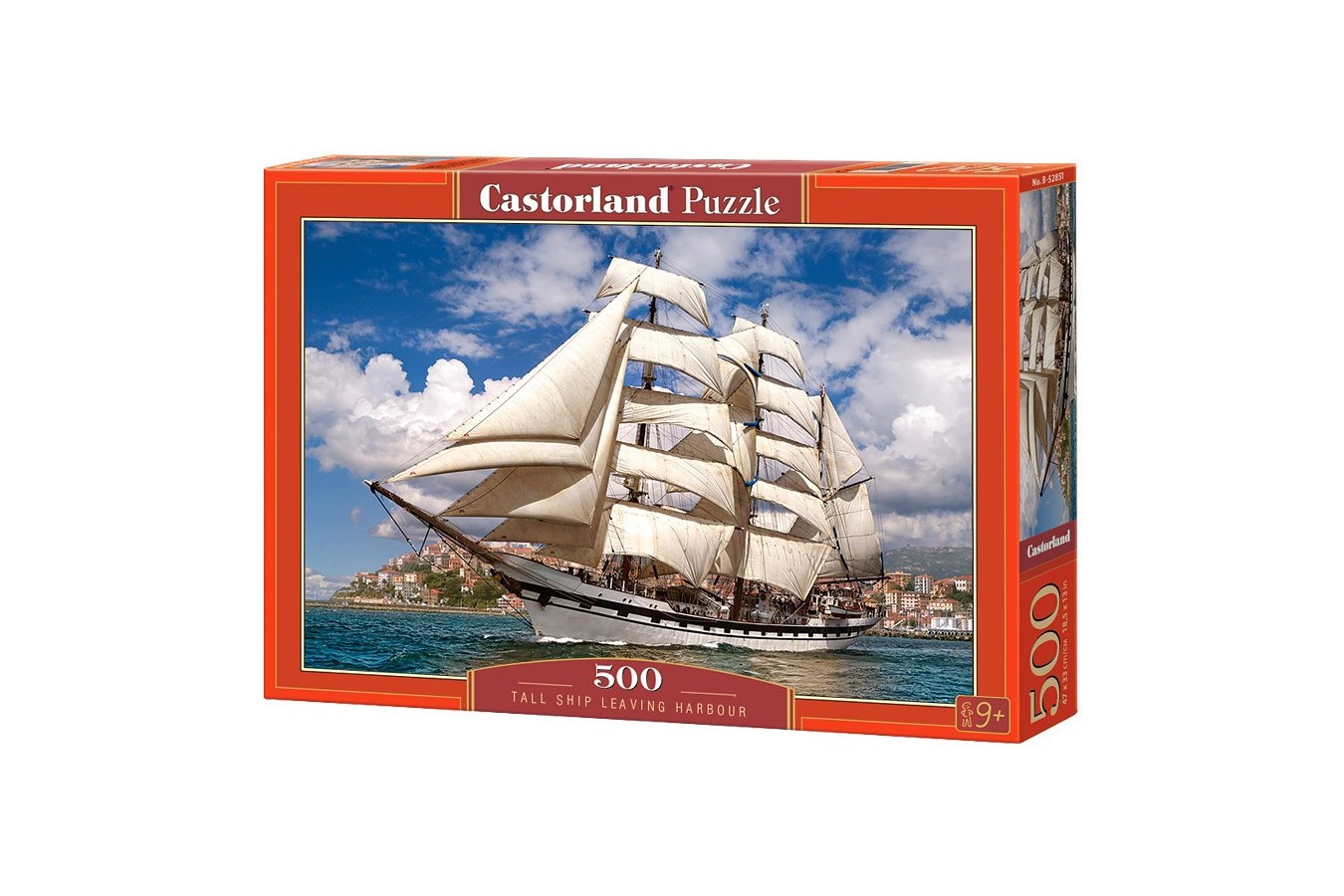 Puzzle Castorland - Tall ship leaving harbour, 500 piese