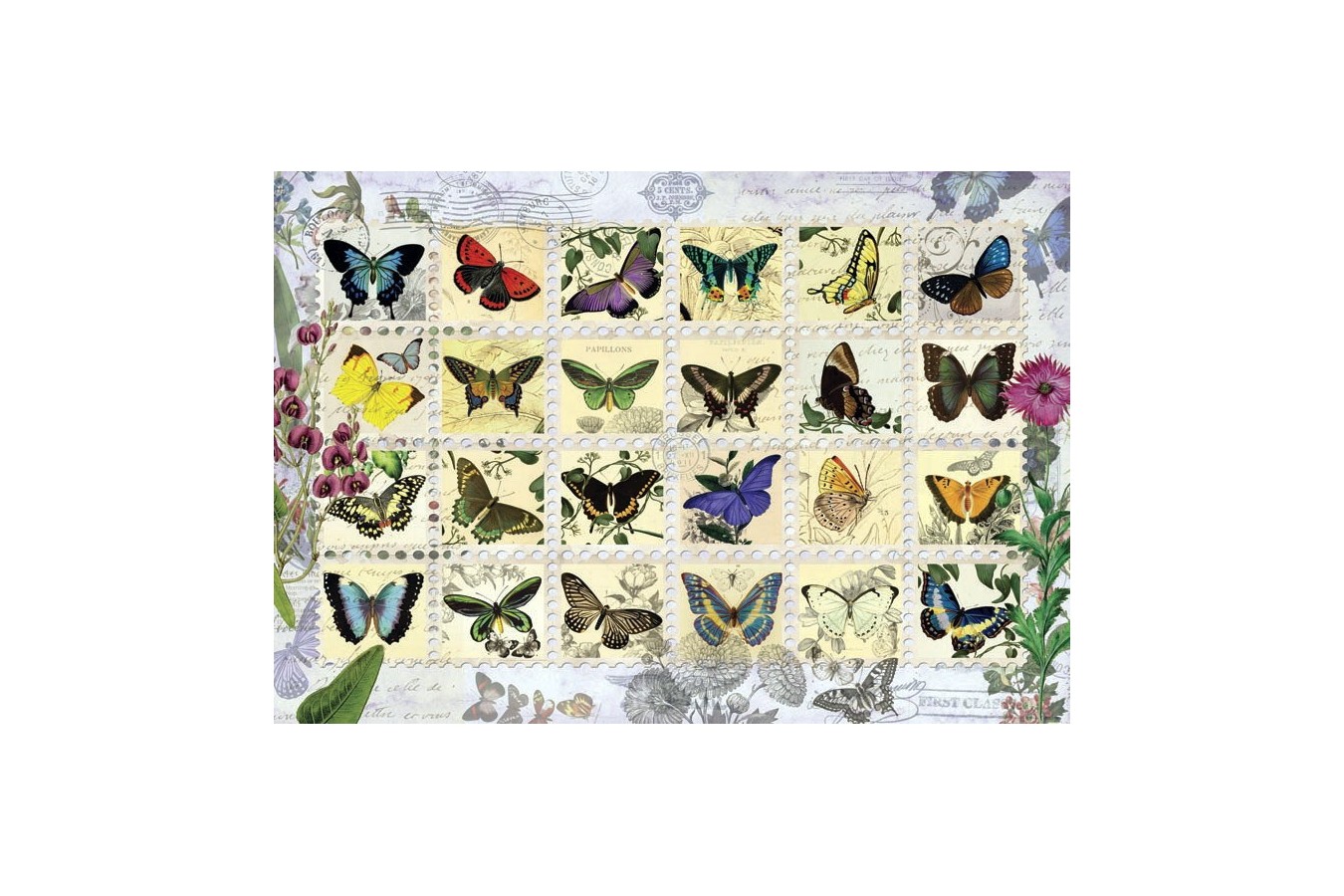 Puzzle Anatolian - Butterfly Stamps, 500 piese (3583)