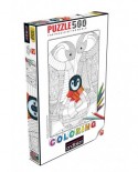 Puzzle de colorat Anatolian - Penguin Family, 500 piese (3595)