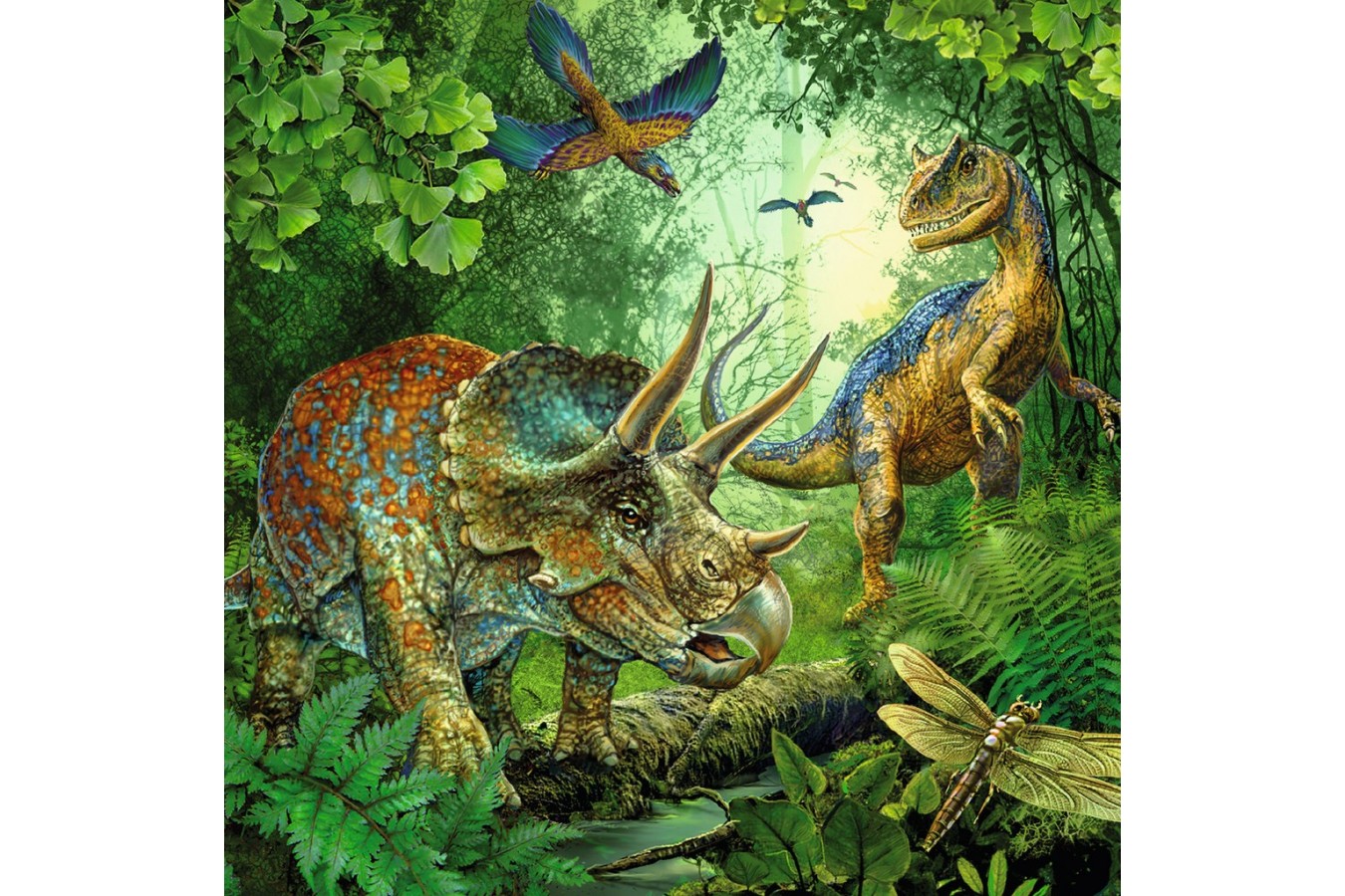 Puzzle Ravensburger - Farmecul Dinozaurilor, 3x49 piese (09317)