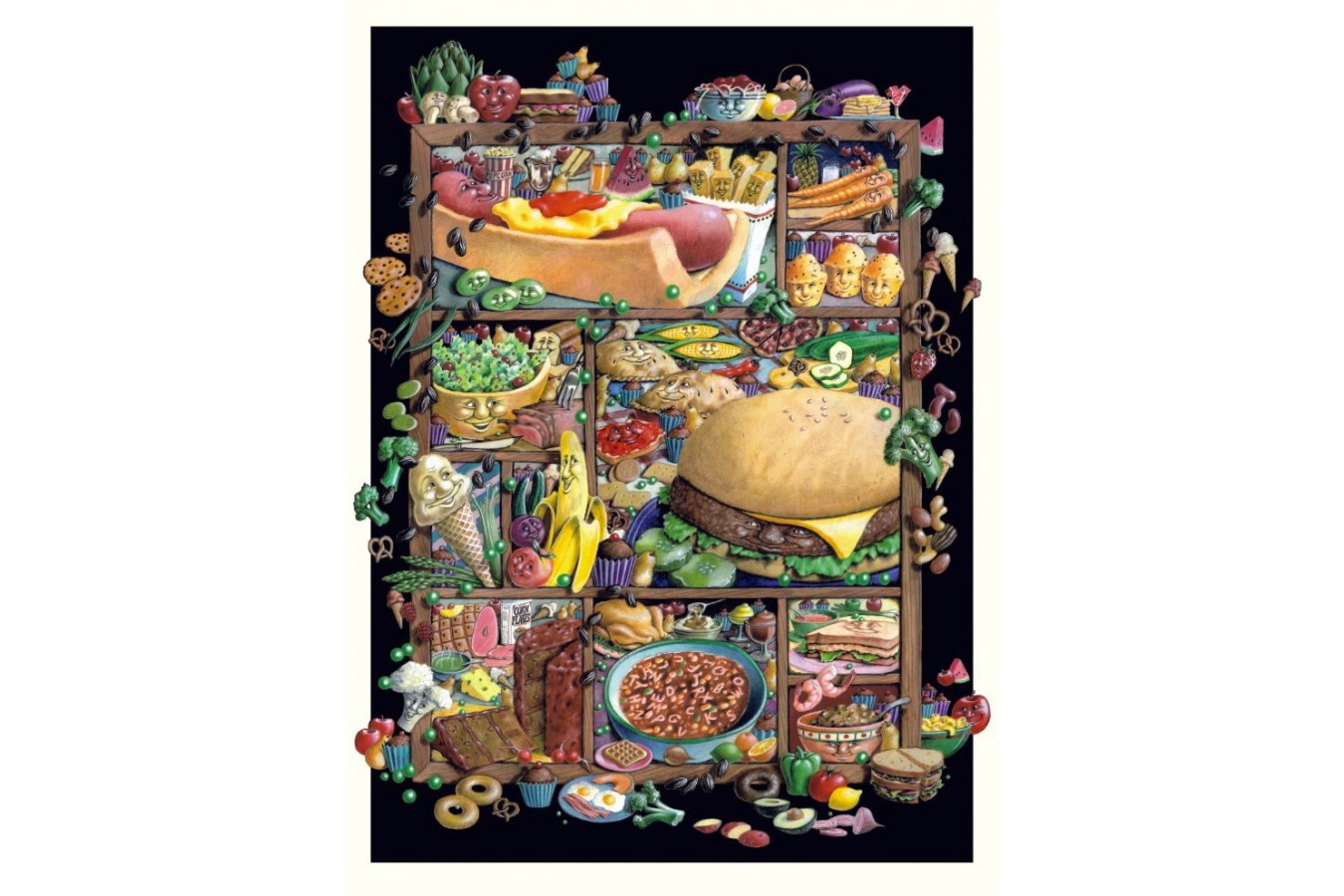 Puzzle Anatolian - Shadowbox Hunt-food, 1000 piese (1008)